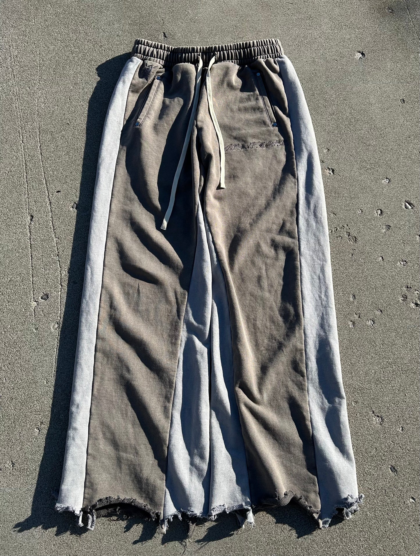 Ripped Flared Sweatpants